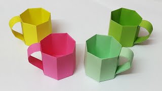 How to Make DIY Mini Origami Cup | Paper Crafts For School | Paper Craft