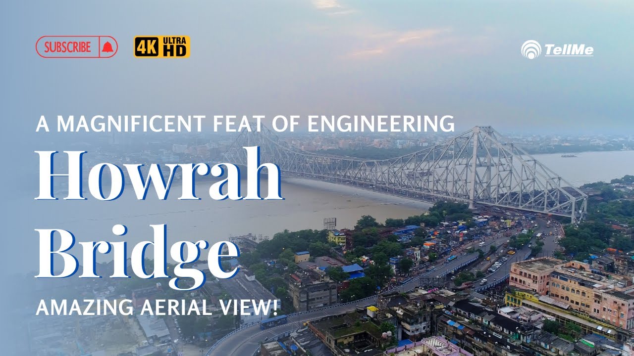 Howrah Bridge in Kolkata An Engineering Marvel Captured by Drone