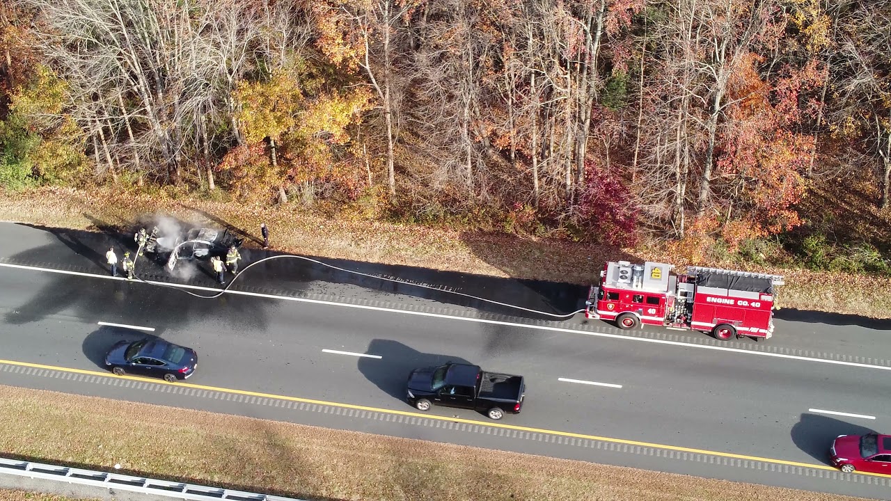 Robbinsville Car Fire I195 West prior to Exit 7 Nov 17, 2021 YouTube