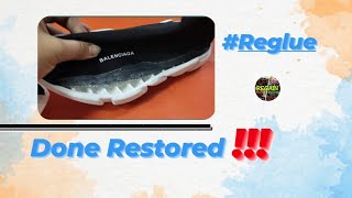 How to RESTORE BALENCIAGA HIGH TOP SNEAKERS #Reglue