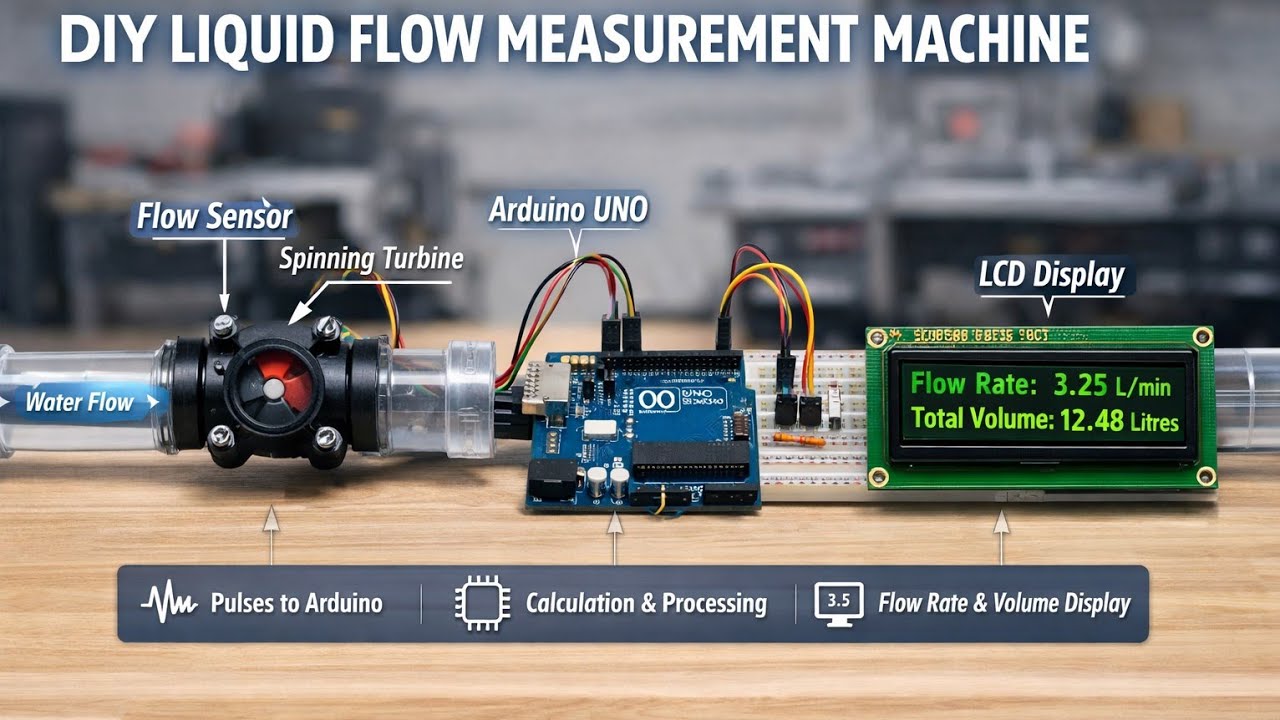 Smart Liquid Flow Measurement System Using Arduino