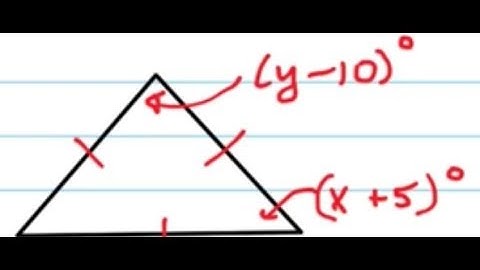Find x and y in the given equilateral triangle