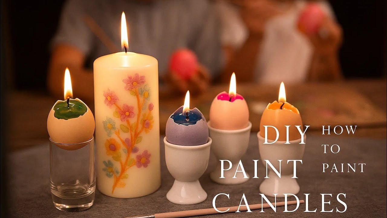 «Роспись свечей своими руками 🎨 | Преобразите обычные свечи с помощью цветного воска! Весёлая и п...