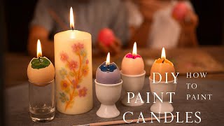 “DIY Candle Painting 🎨 | Transform Plain Candles with Colorful Wax! Fun & Easy Idea”