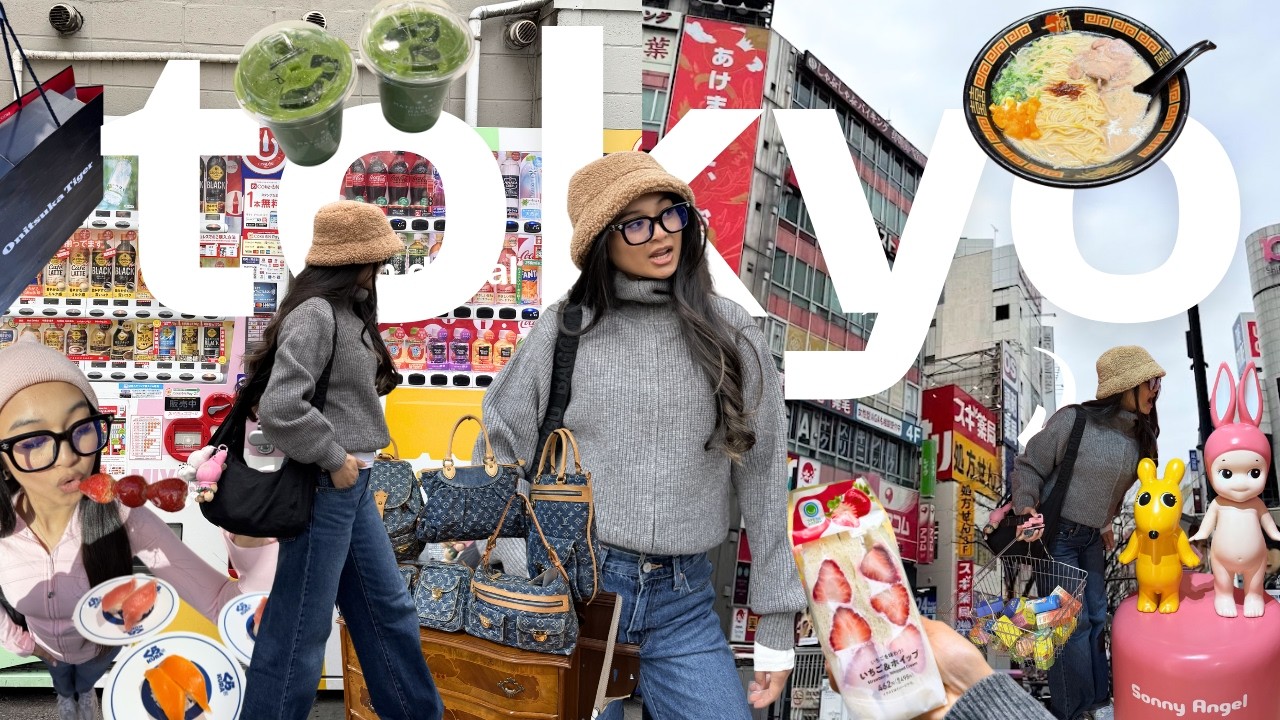 the ultimate TOKYO VLOG 🇯🇵🍡 matcha, tsujiki fish market, vintage shopping, 7/11, don qui, & more!