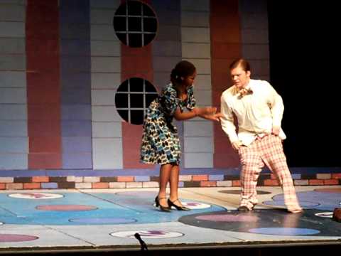 Ethan Philbeck-- pants scene from BHSN production The Pajama Game