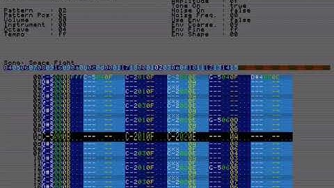 Space Fight - microTracker demo - microM8 Apple II emulator