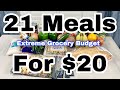 21 Meals for $20 | Extreme Grocery Budget Challenge