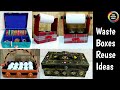 4 Creative Ways of using Waste Cardboard Boxes/ 4 Coll Cardboard Box craft ideas/cardboard box reuse