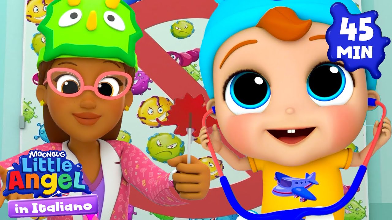 Raffreddore? Ci pensa Il Dottor Dino 🦕 | Little Angel Italiano | Cartoni Animati con Gianni Piccino