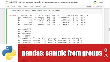 สอน Python สำหรับ Data science: การสุ่มแถวจากข้อมูลที่แบ่งออกเป็นกลุ่ม ๆ  โดยระบุจำนวนที่ต้องการ