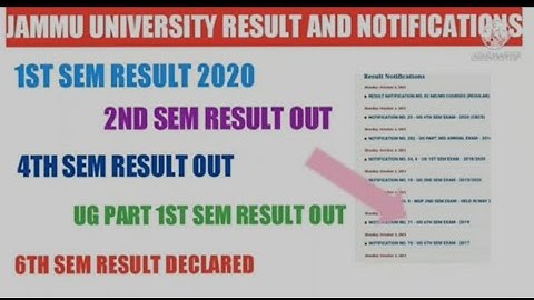JAMMU UNIVERSITY UPDATE😱 1ST 3RD AND 5TH SEM RESULT DECLARED..