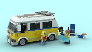 Lego - 31079 - Sunshine Surfer Van - Creator - 2018 - Timelapse