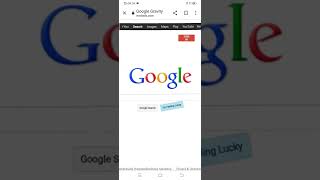 Google gravity ! #shorts