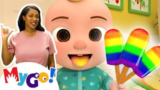 The Colors Song | CoComelon Nursery Rhymes \& Kids Songs | MyGo! Sign Language For Kids