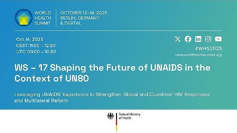 Shaping the Future of UNAIDS in the Context of UN80 | WS 17