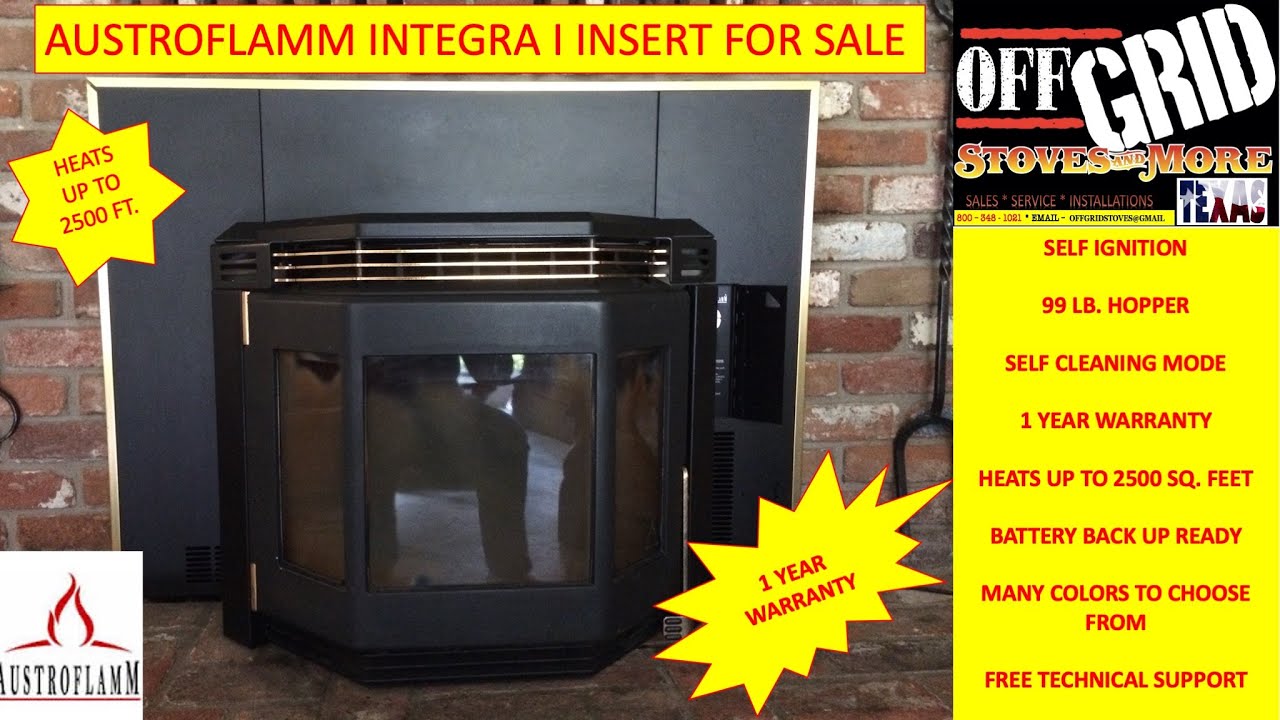 FOR SALE AUSTROFLAMM INTERA I PELLET STOVE INSERT REFURBISHED WITH ALL