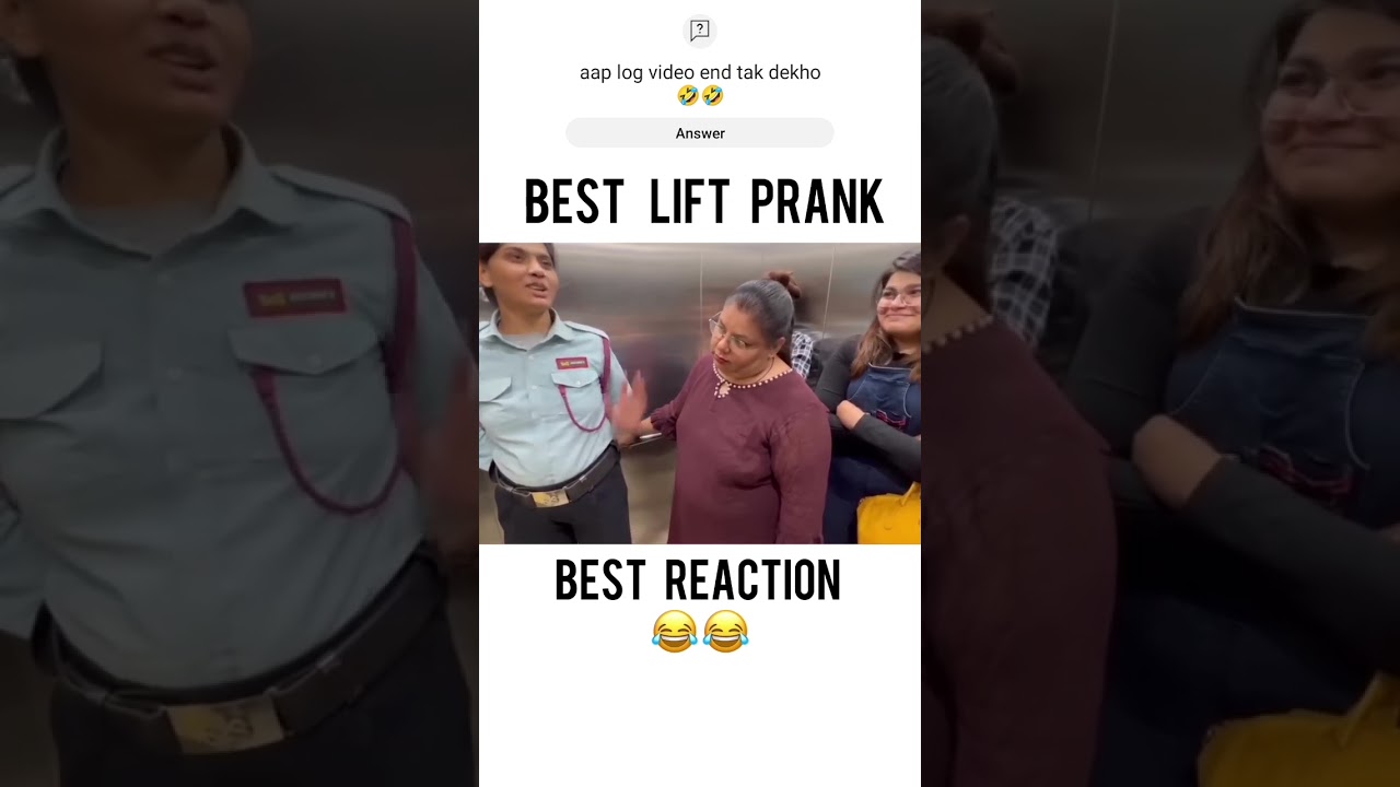 Lift prank best reaction 😂😂