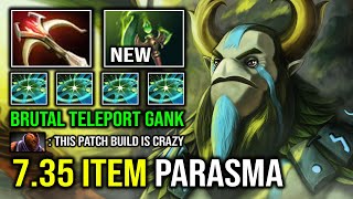 WTF 7.35 First Item Parasma Global TP Gank Offlane Carry Nature Prophet Hit Like a Truck Dota 2