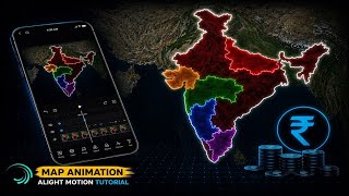 Top 5 Richest States Map Animation | Alight Motion Tutorial screenshot 4