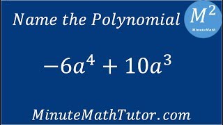 Name the polynomial: -6a^4+10a^3