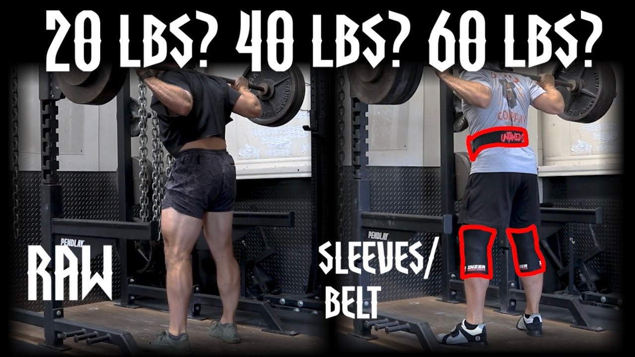RAW vs. GEARED test - How much do knee sleeves & a belt ADD to your Squat?