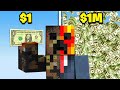 I Became a MILLIONAIRE with ONE Dollar in Minecraft...