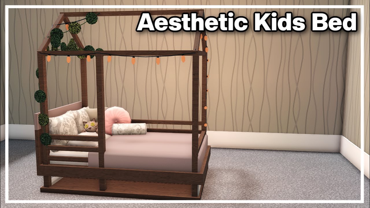 Aesthetic Kid Bed BUILD HACK Bloxburg YouTube