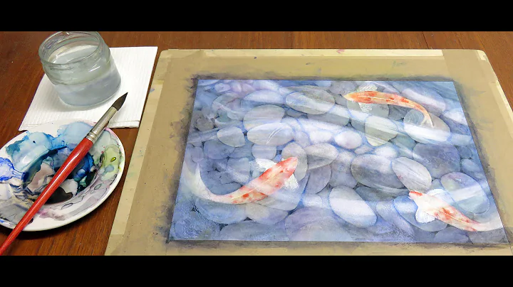 Watercolour painting of Koi by Eleanor Mann