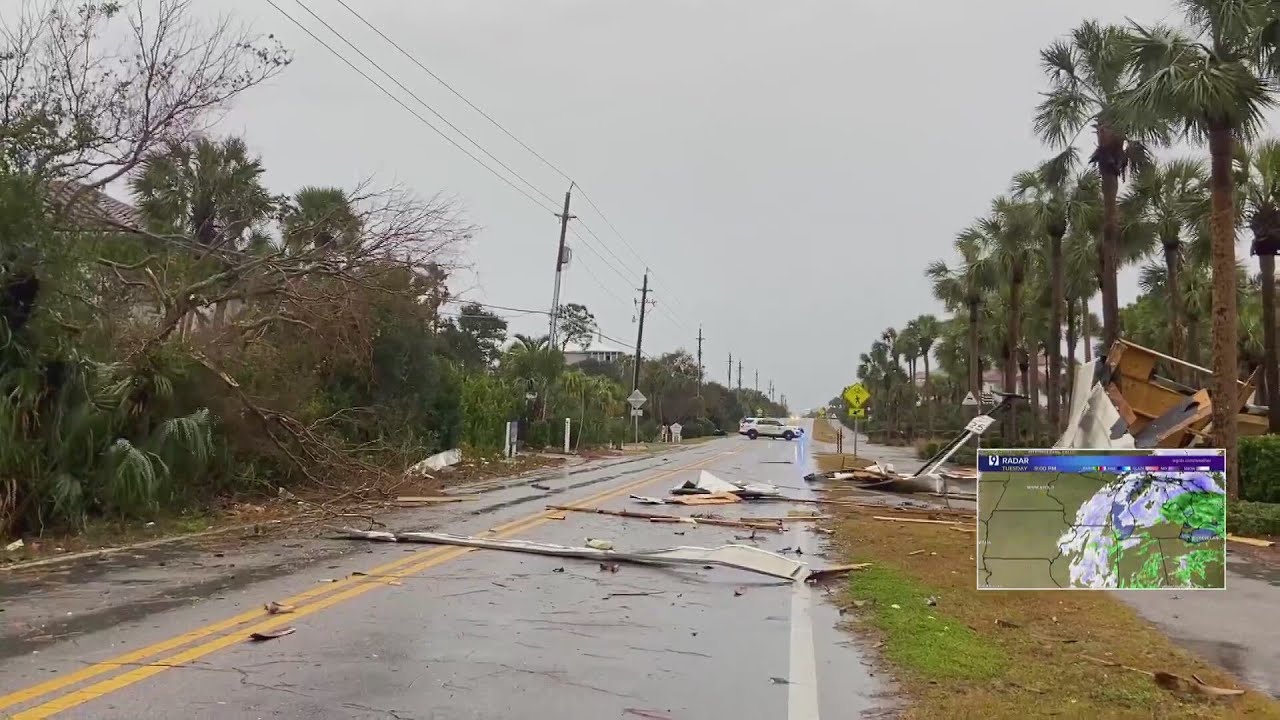 Sprawling storms wallop US with tornado reports, damage and heavy snow, closing roads and schools
