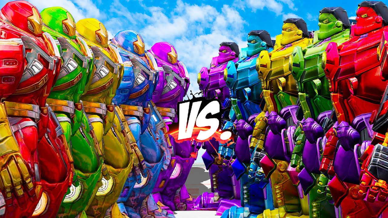 TEAM HULKBUSTER COLOR VS TEAM MECH HULK COLOR - EPIC SUPERHEROES WAR ...