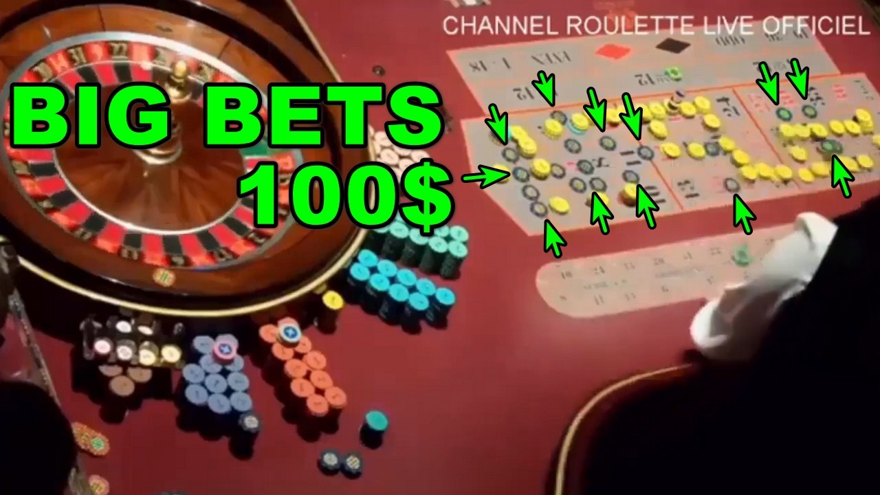 BIG BETS 100$ IN TABLE IN ROULETTE IN REAL CASINO OF 12/02/2026