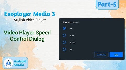Exoplayer media3 Video Speed Control in Android Studio || Video Speed Dialog #media3
