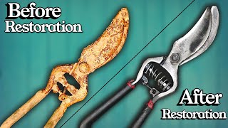 Extreme Rust Removal | Restoring an Antique Pruning Shear | Metal Restoration by Metal Doctor PK