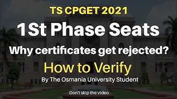TS CPGET 2021 | Are your Certificates Rejected? | why certificates get rejected? #cpget2021