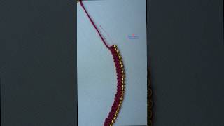 latest braid stitch border line hand embroidery, #crafts #trending #tutorial #beads #embroidery #diy