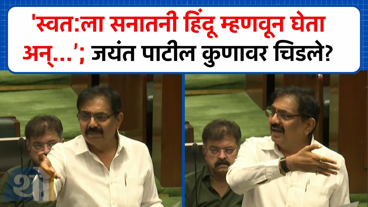 'स्वत:ला सनातनी हिंदू म्हणवून घेता अन्....'Jayant Patil यांनी कुणाला झापलं? | Vidhan Sabha
