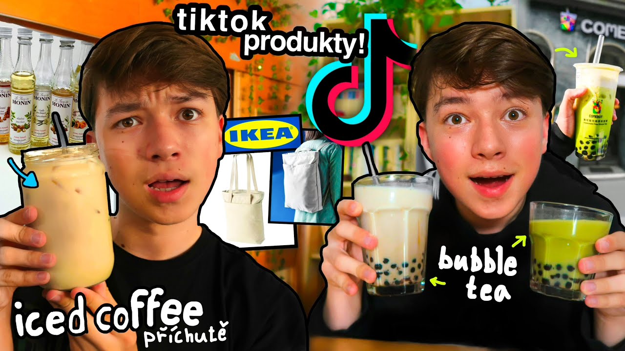 TESTUJU VIRÁLNÍ TIKTOK PRODUKTY#2: Tapioka/Boba, Geniální Batoh z Ikea, 5 Iced Coffee Příchutí a víc