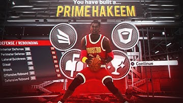 HAKEEM OLAJUWON BUILD 🚀 IN NBA 2K20 😈 BEST POST SCORER  BUILD💯