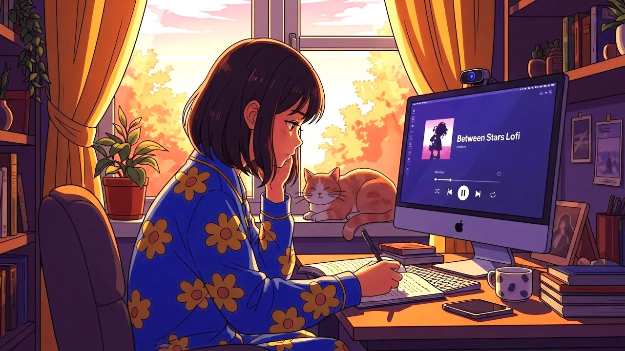 🎧 Soft focus on quiet evenings – lofi for study/relax | Between Stars Lofi 📚🌠