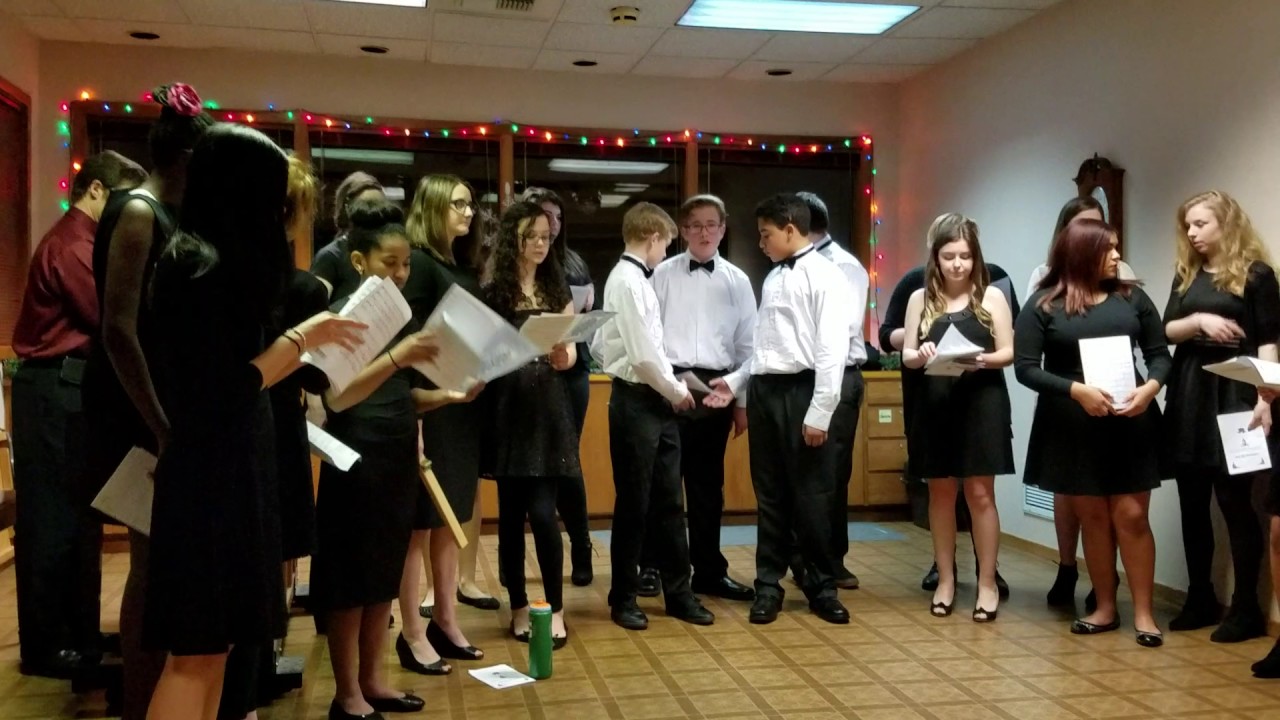 Columbia Junior High’s Select Choir Milton Christmas Tree Lighting
