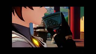 Zhongli Sips Tea Eng Dub