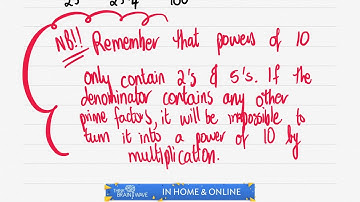 7 Prime factors - Recurring decimals