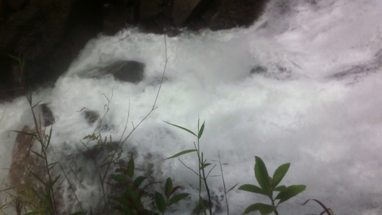 Water Fall Crossing The Road. (Sikkim)