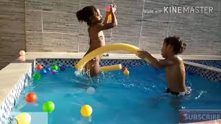 Eu E O Kairone Part Brincando Na Piscina