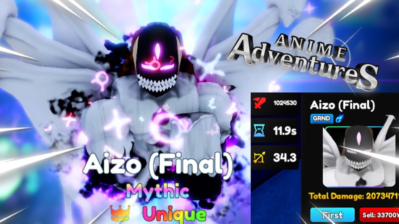UNIQUE Aizen (Final) SHOWCASE (1,000,000 + damage - anime adventures 