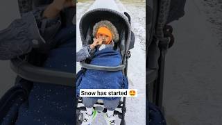 Cute snow fun ? shorts cute snow snowfall ytshorts cutebaby baby love