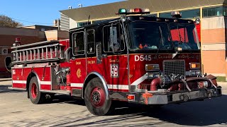 Chicago Fire Department Engine 59 (Using D545) Responding from Quarters x3! by FireAlley 1,084 views 6 months ago 2 minutes, 56 seconds