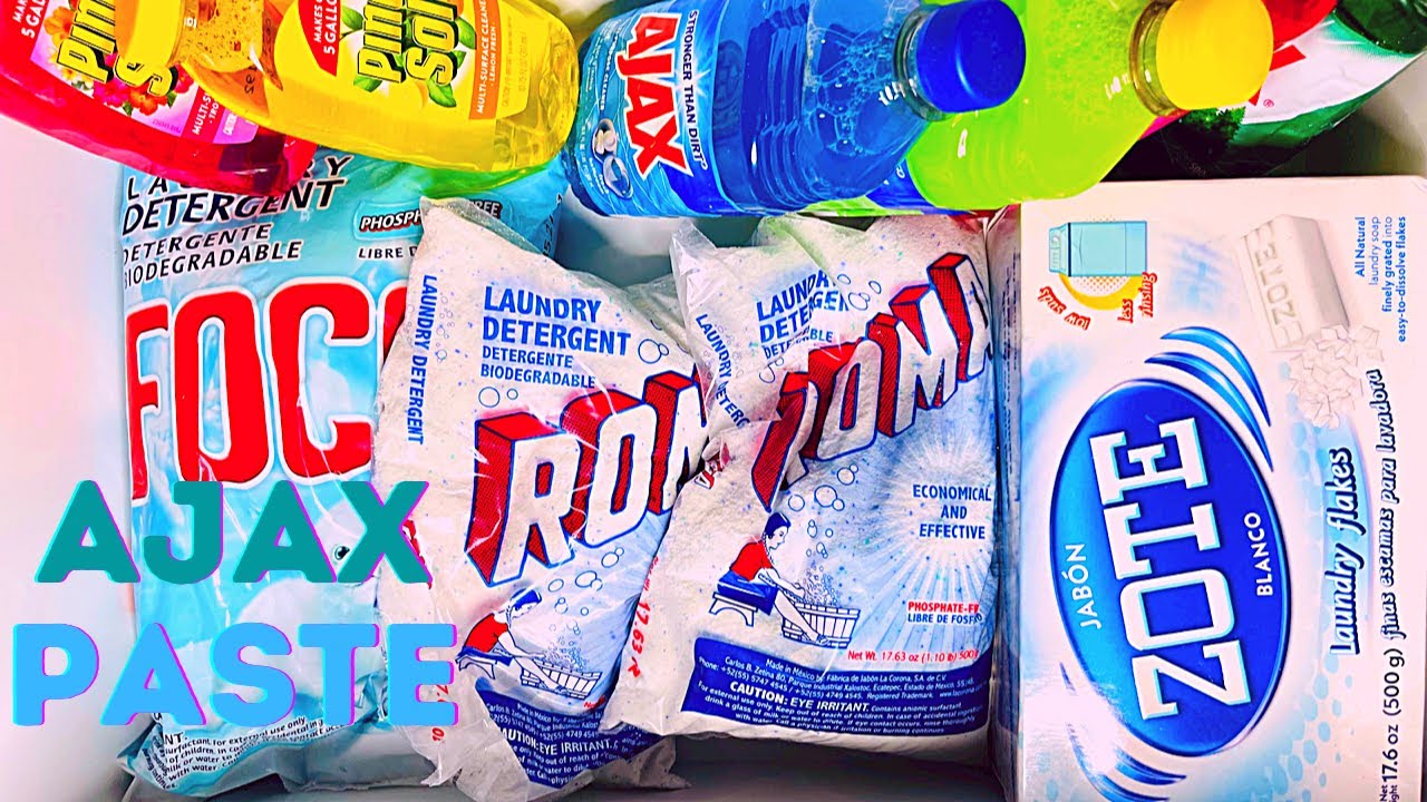 Liquid Ajax Laundry Paste • Roma • Foca • Zote Flakes ft @shortygotsponges  Sponges