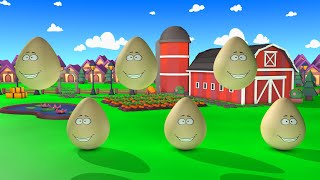 Learning Colors for Kids - Colorful Eggs on Farm | BiBi Color Cars